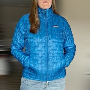 Patagonia Micro Puff Jacket Lapiz Blue Large Windproof Water Resistant L